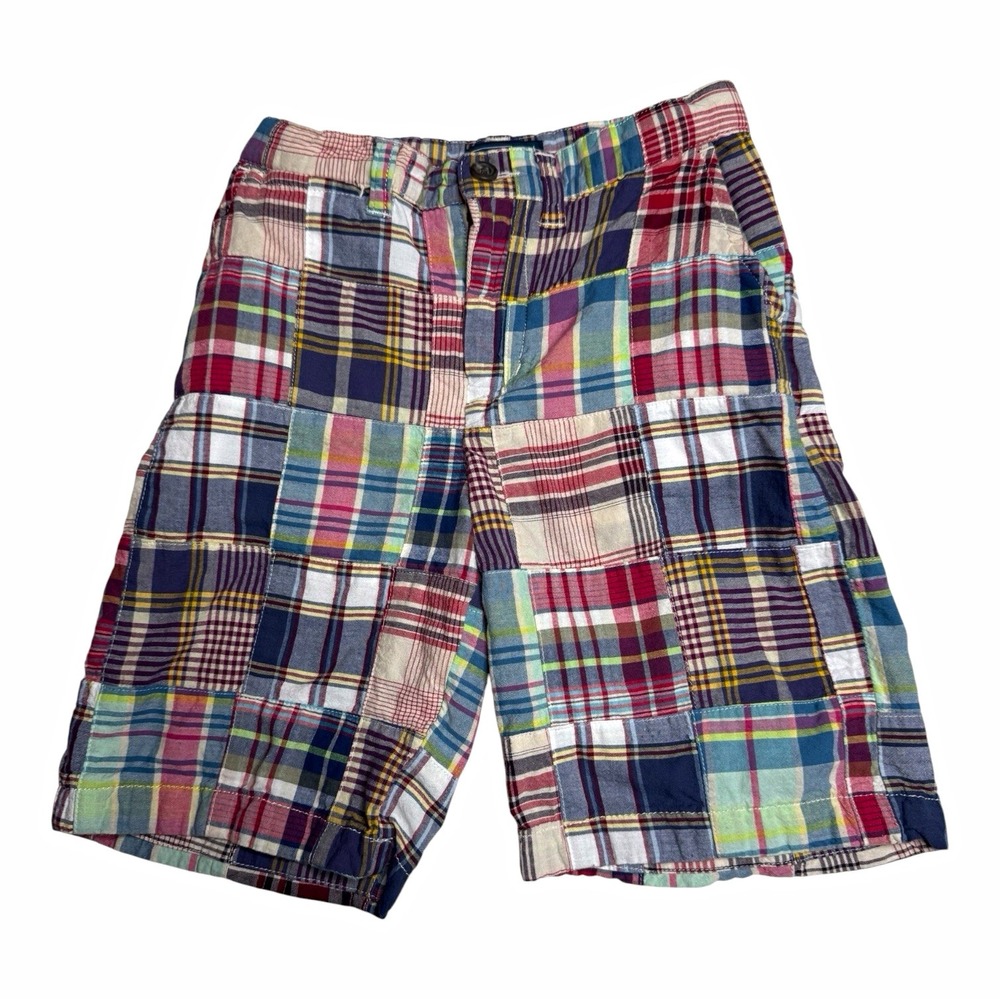 Polo Ralph Lauren Boys Patchwork Madras Chino Shorts Cotton Multicolor 7